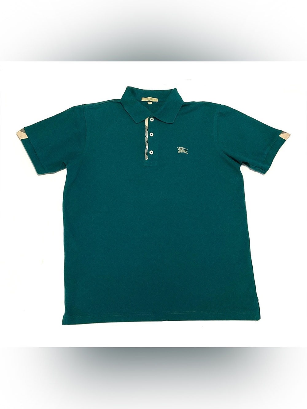 Men’s Burberry Green Pique Polo